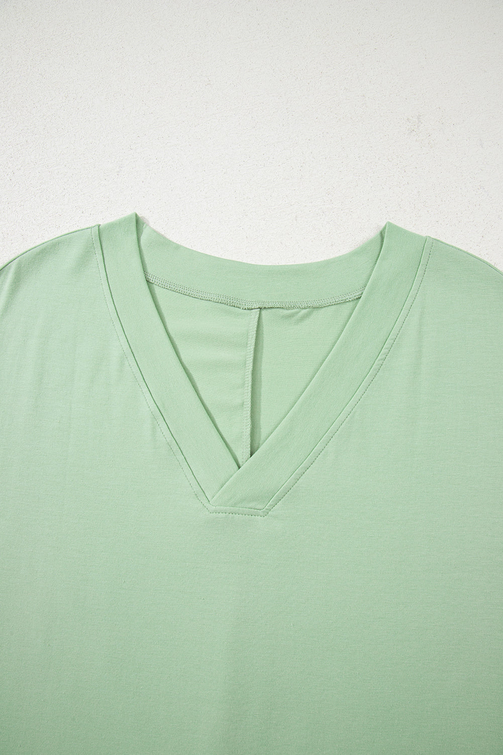 Myosotis Loose Half Sleeve V Neck Plain Romper