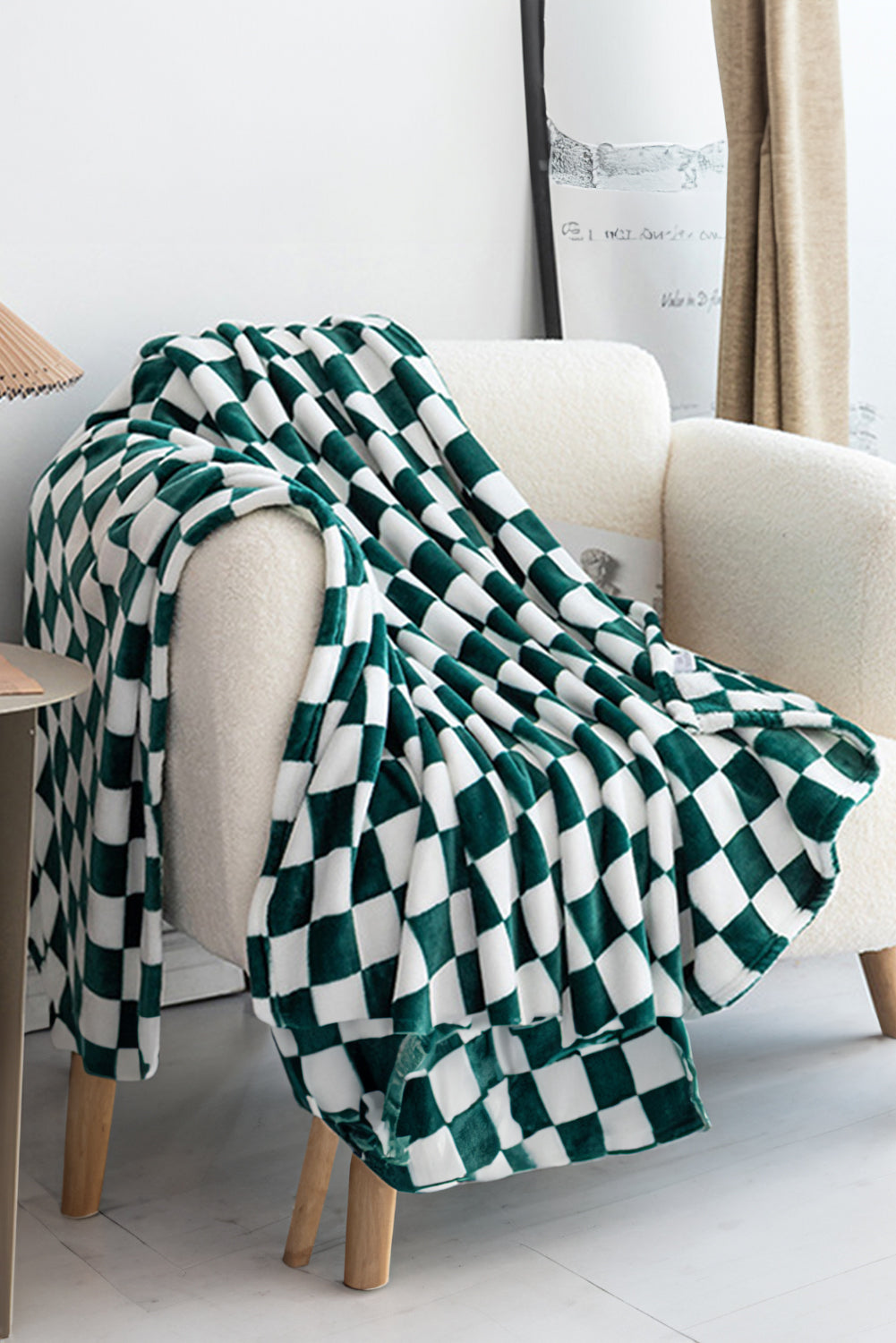 Chestnut Checkerboard Printed Soft Throw Blanket