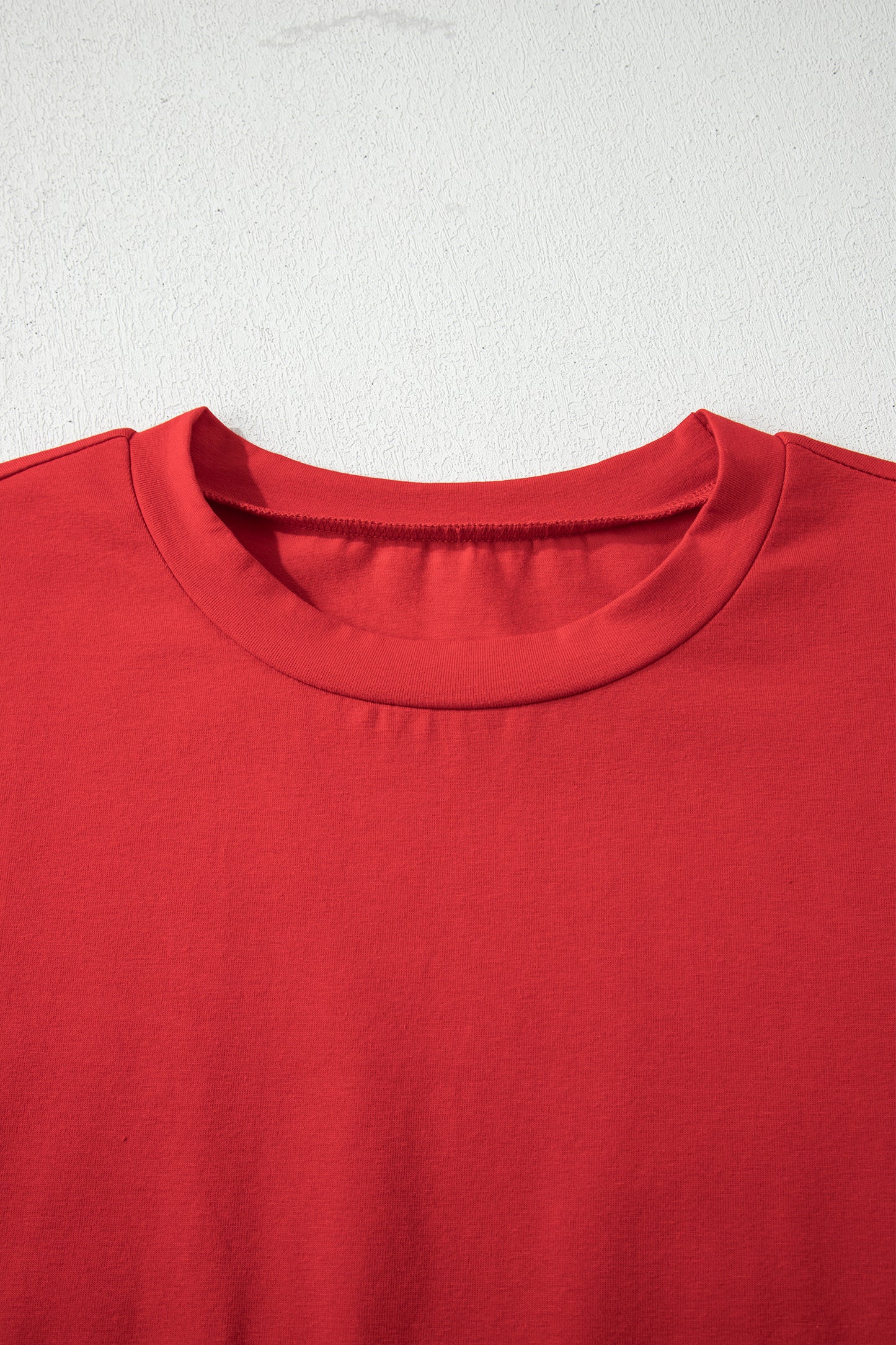 Fiery Red Stars Stripes Short Puff Sleeve Top