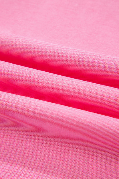 Sachet Pink Slim Ribbed Tank Top and Sweatpants Set