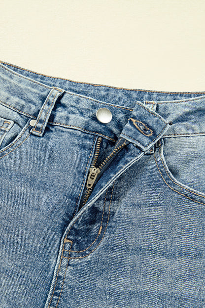 Dusk Blue Vintage Washed Seam Detail Jeans