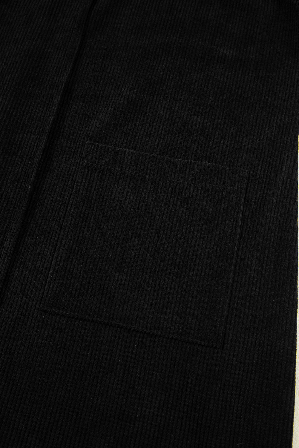 Black Corduroy Exposed Seam Sleeveless Mini Dress