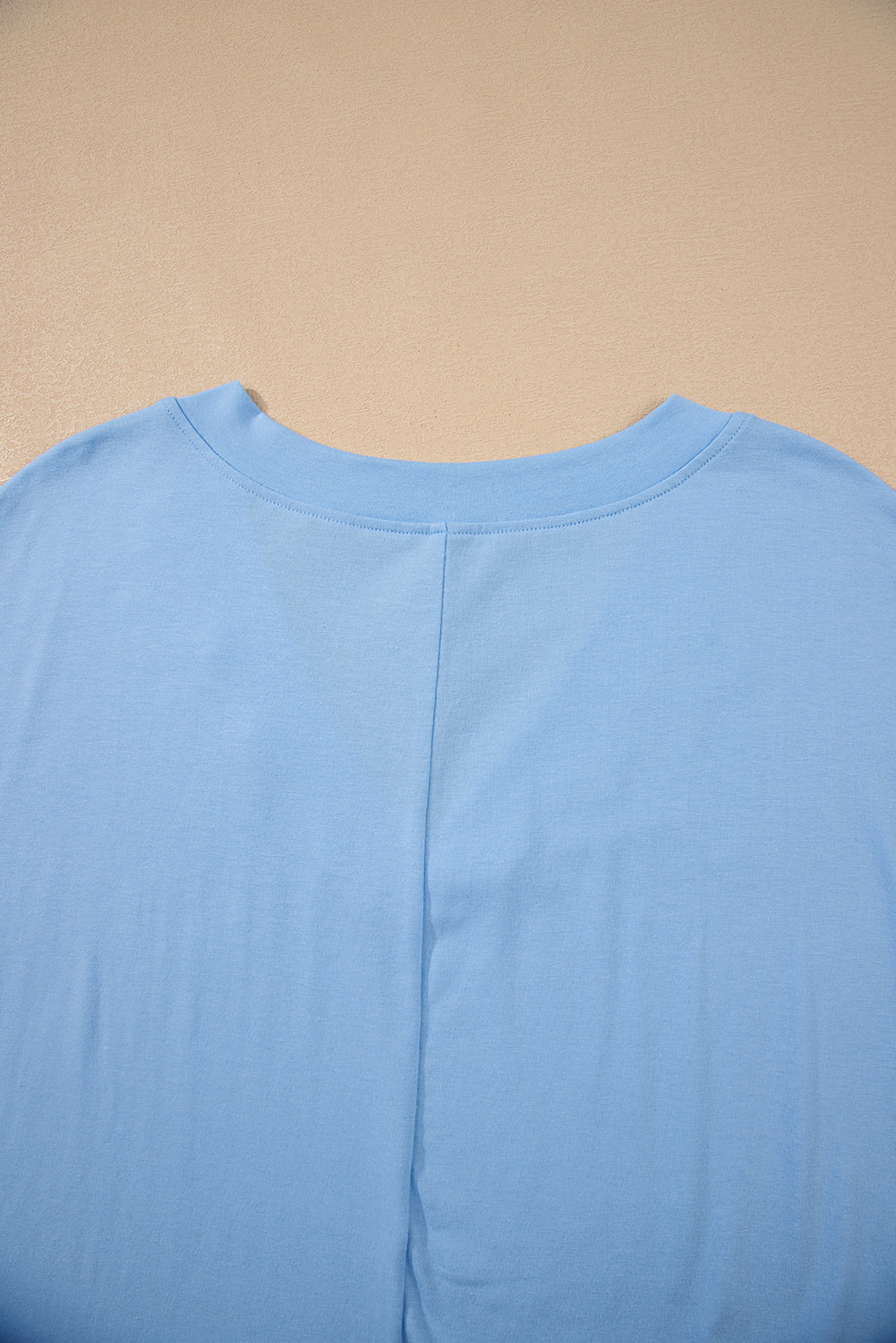Myosotis Loose Half Sleeve V Neck Plain Romper