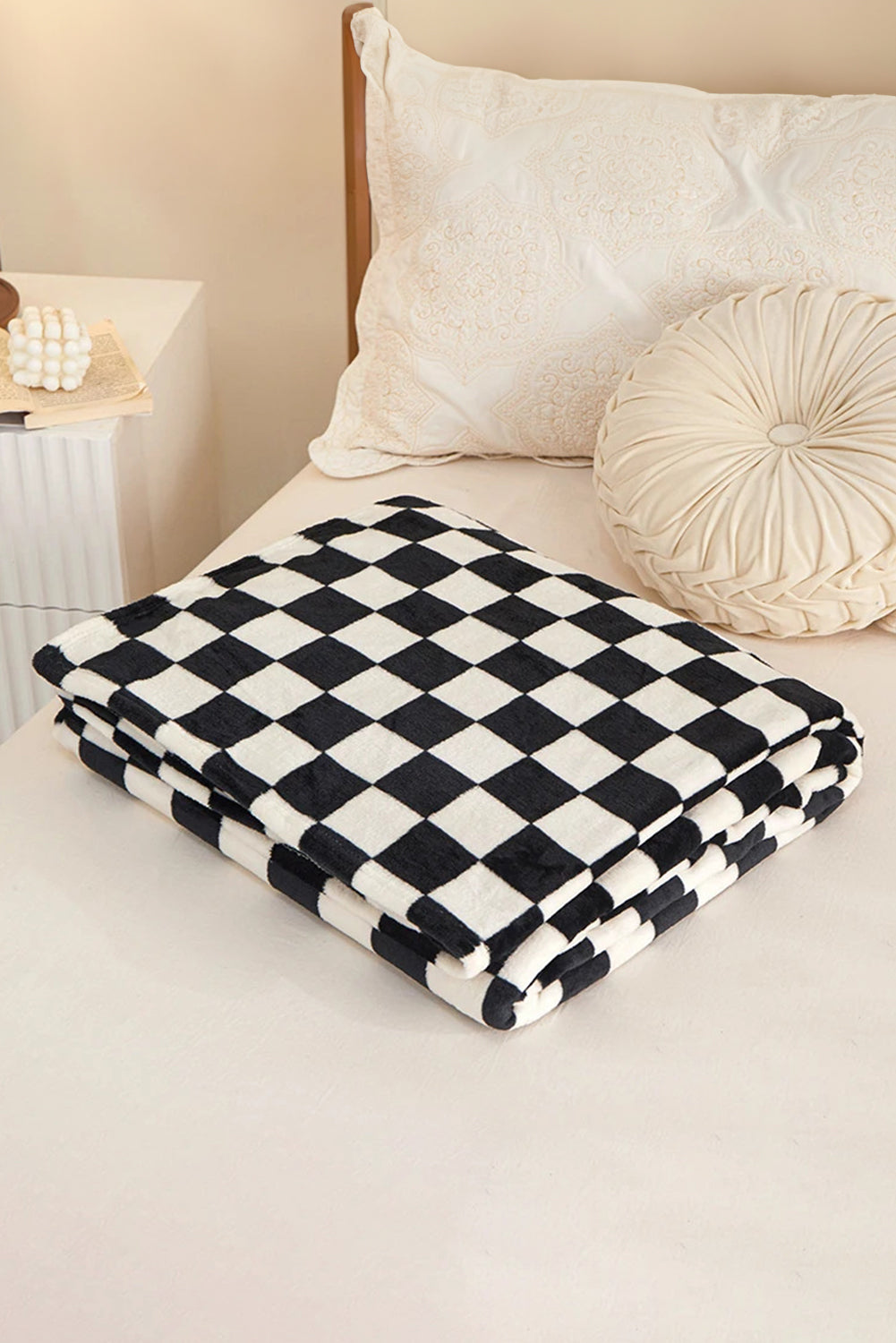 Chestnut Checkerboard Printed Soft Throw Blanket