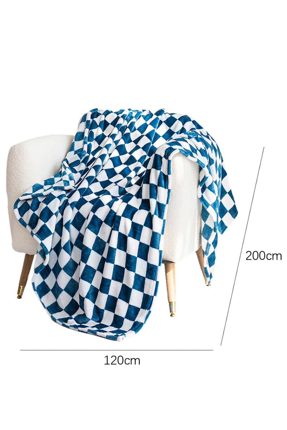 Chestnut Checkerboard Printed Soft Throw Blanket