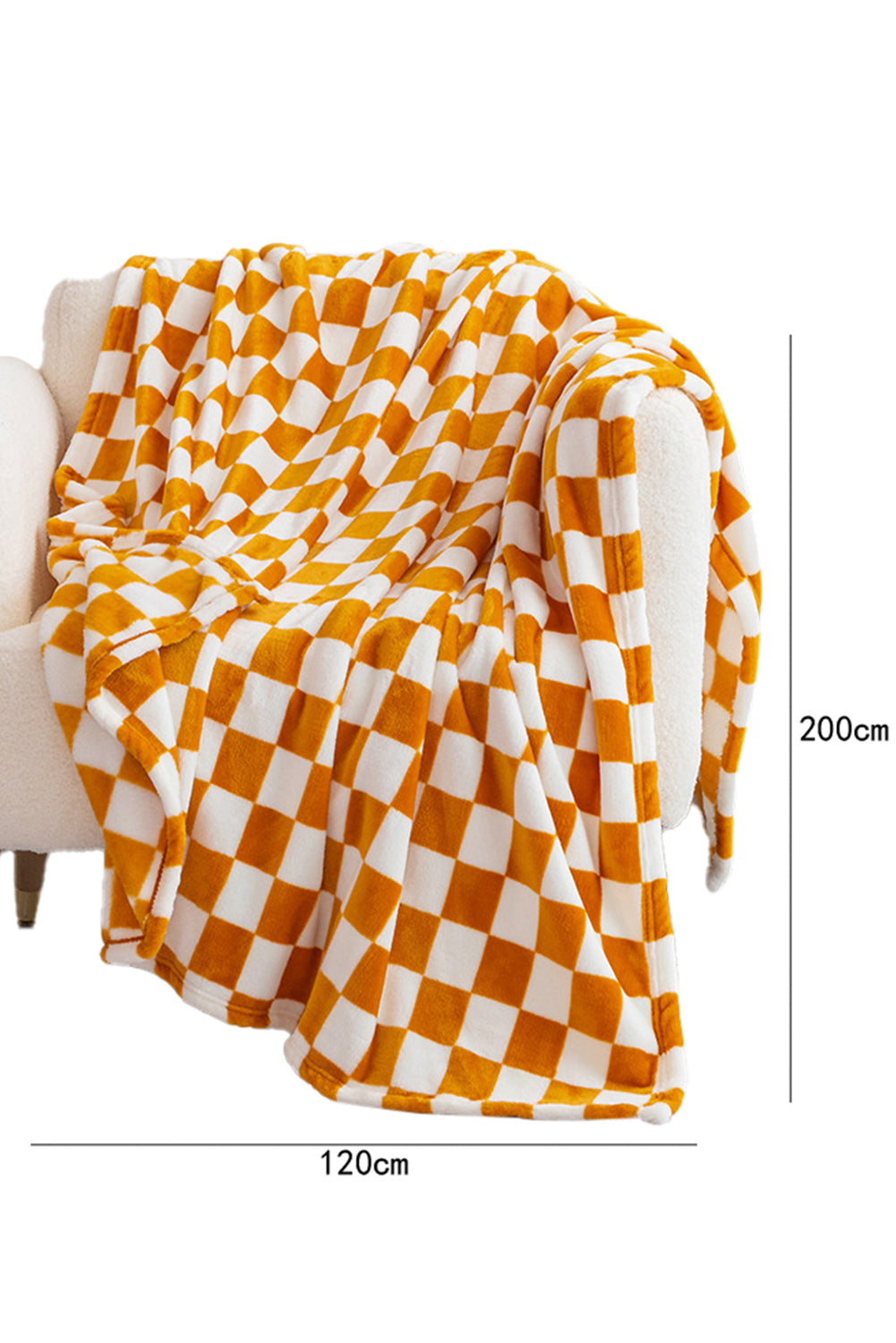 Chestnut Checkerboard Printed Soft Throw Blanket