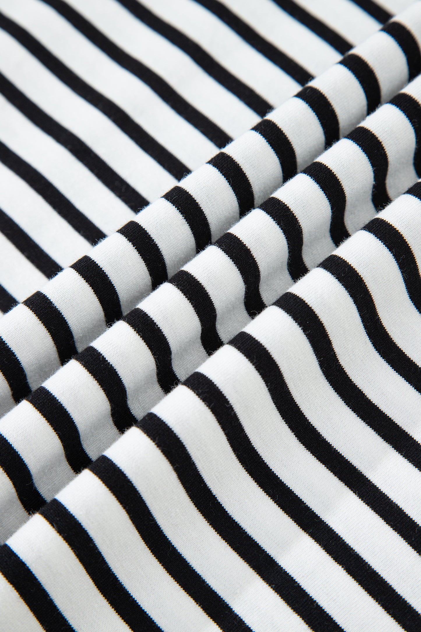 Green Stripe Floral Puff Sleeve Patchwork Round Neck Loose Top