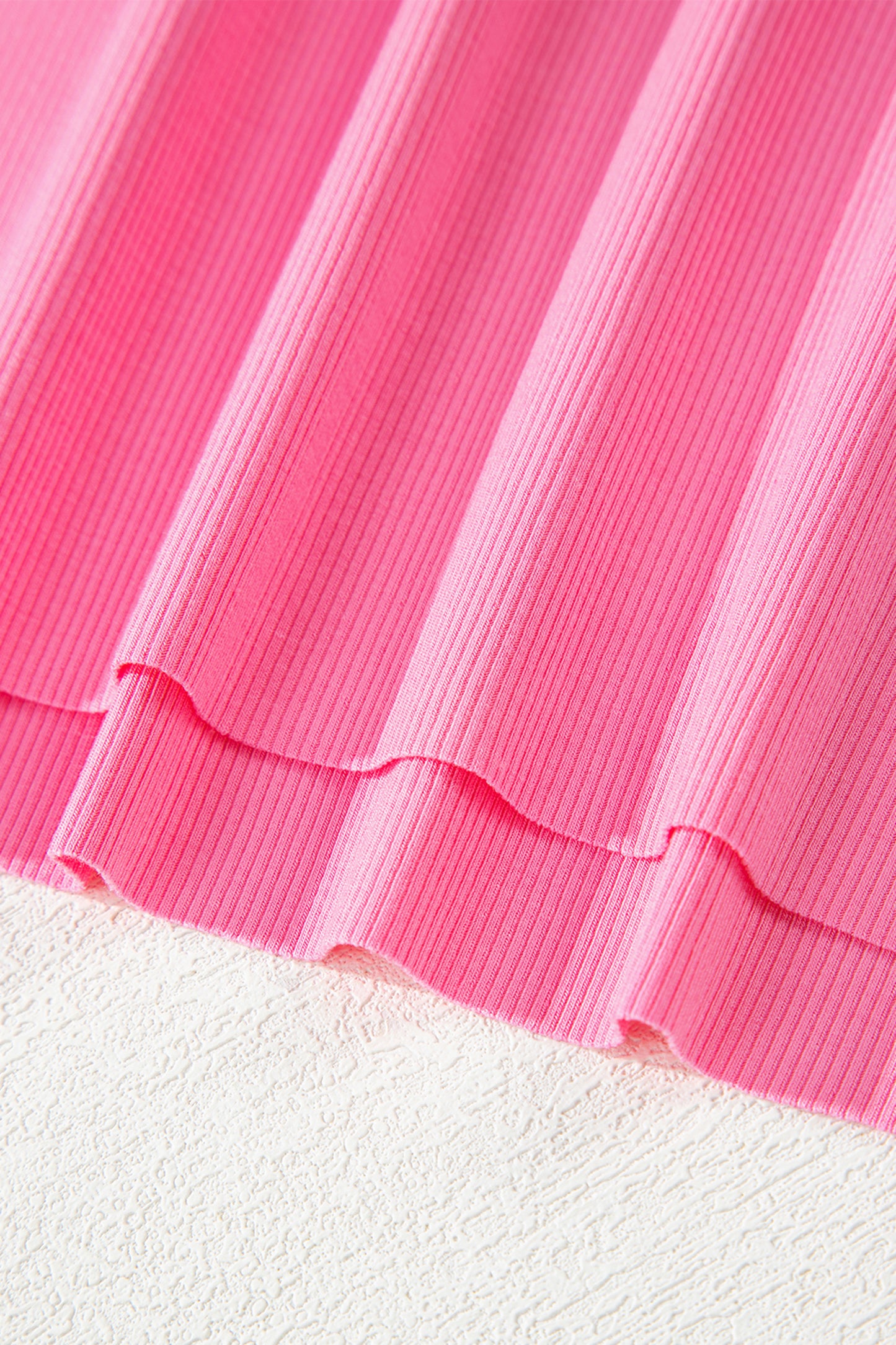 Sachet Pink Slim Ribbed Tank Top and Sweatpants Set