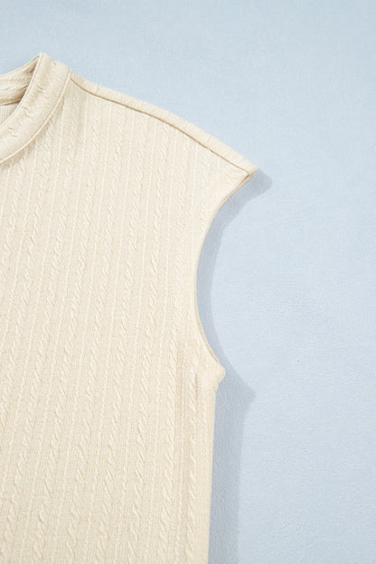 Jet Stream Half Buttons Ribbed Knit Wide Leg Jumpsuit