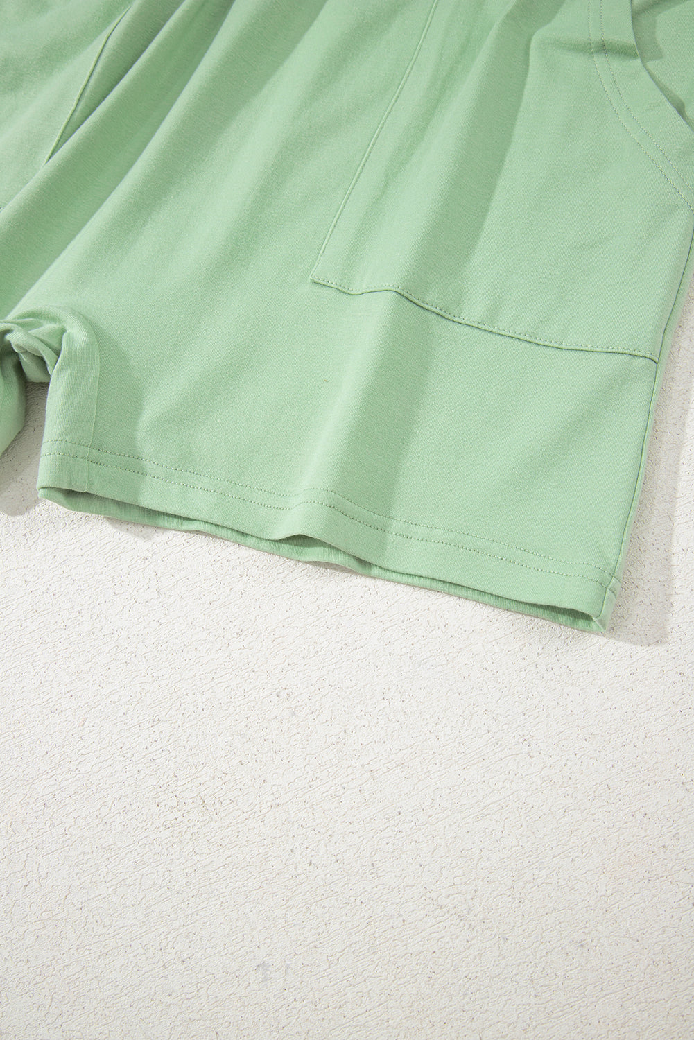 Myosotis Loose Half Sleeve V Neck Plain Romper