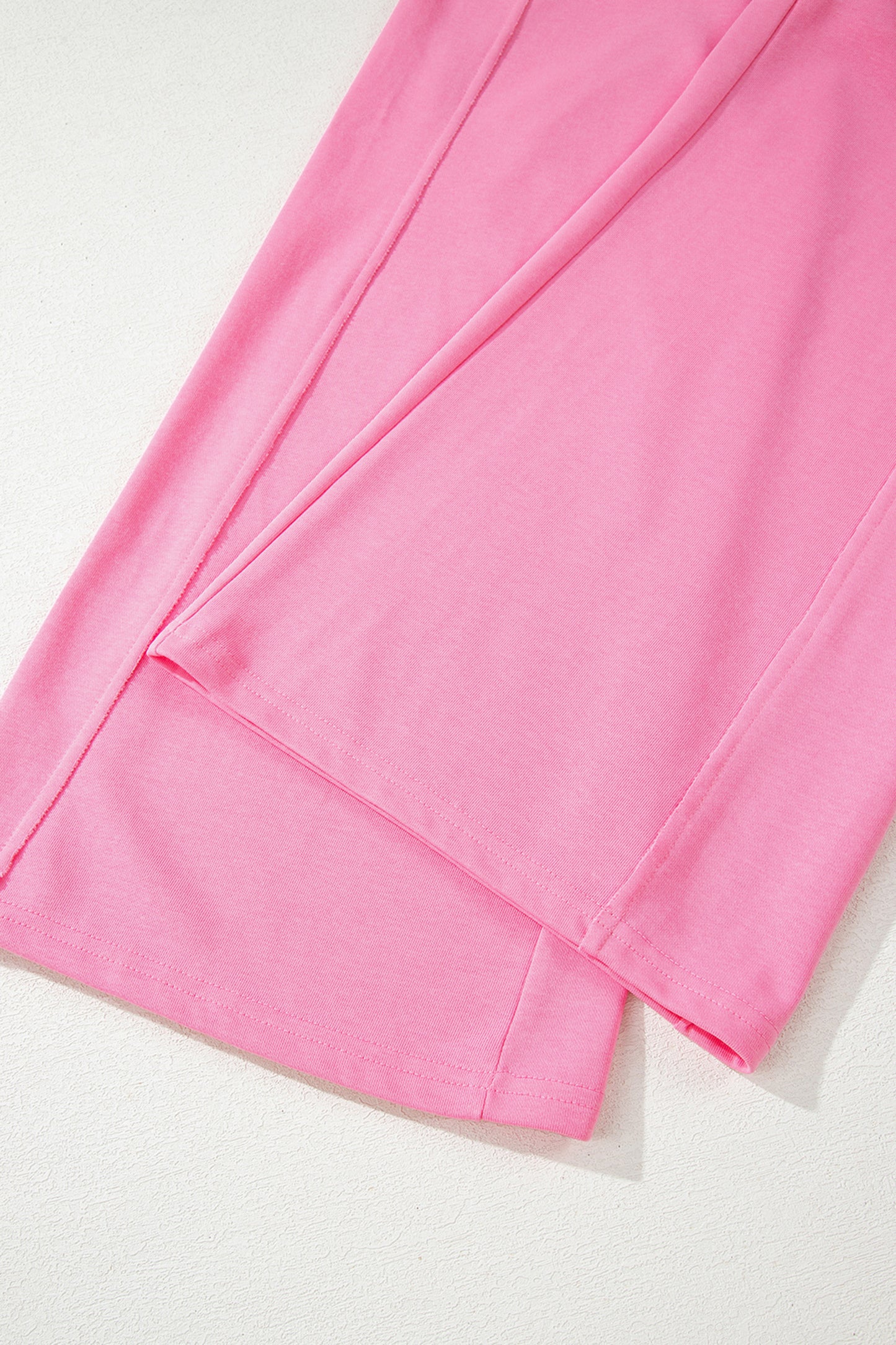 Sachet Pink Slim Ribbed Tank Top and Sweatpants Set