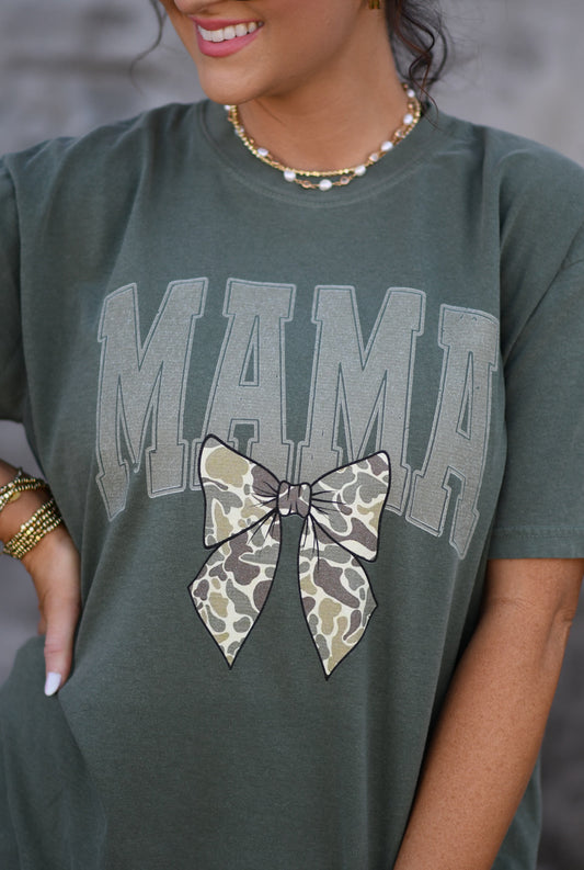 Mama Camo Bow Tee