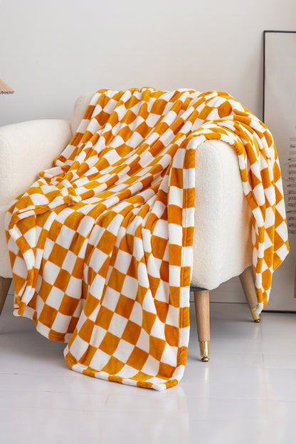 Chestnut Checkerboard Printed Soft Throw Blanket