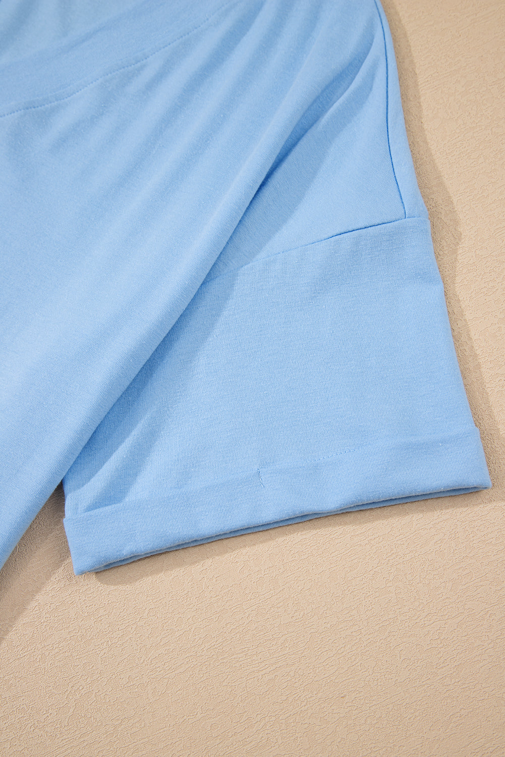 Myosotis Loose Half Sleeve V Neck Plain Romper