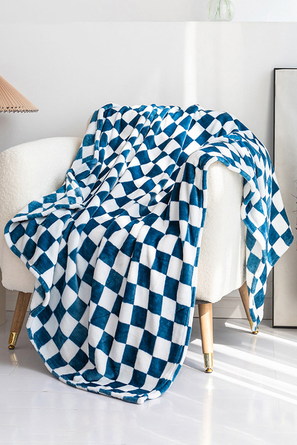 Chestnut Checkerboard Printed Soft Throw Blanket