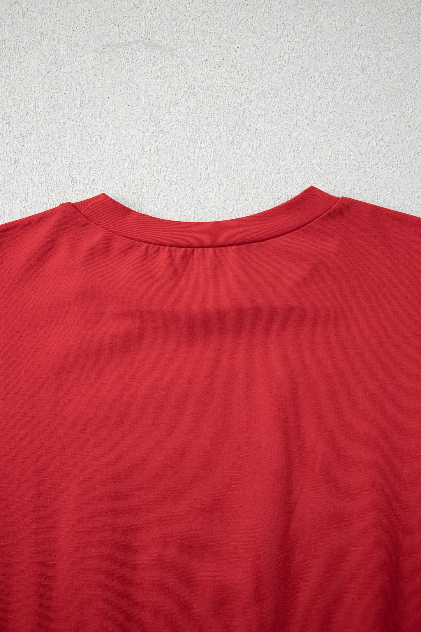 Fiery Red Stars Stripes Short Puff Sleeve Top