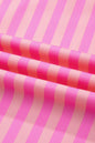 Pink Stripe Split Neck Ruffled Summer Blouse