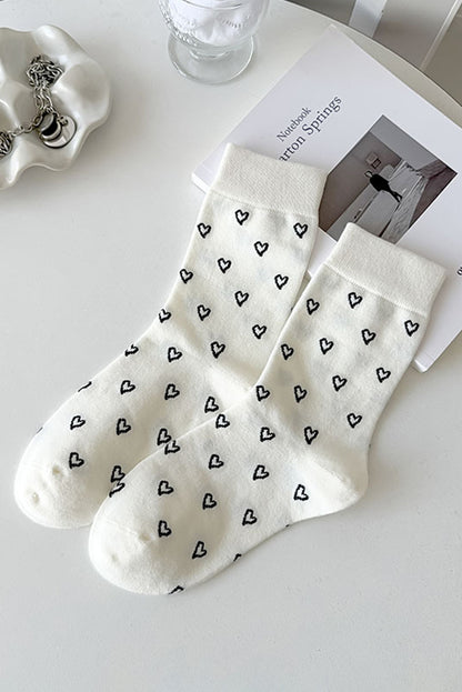 Black Bow Ribbed Edge Crew Socks