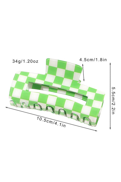 Checkered Print Hollow Out Hair Clip