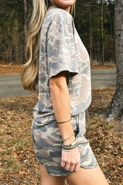 Multicolour Camouflage Short Set